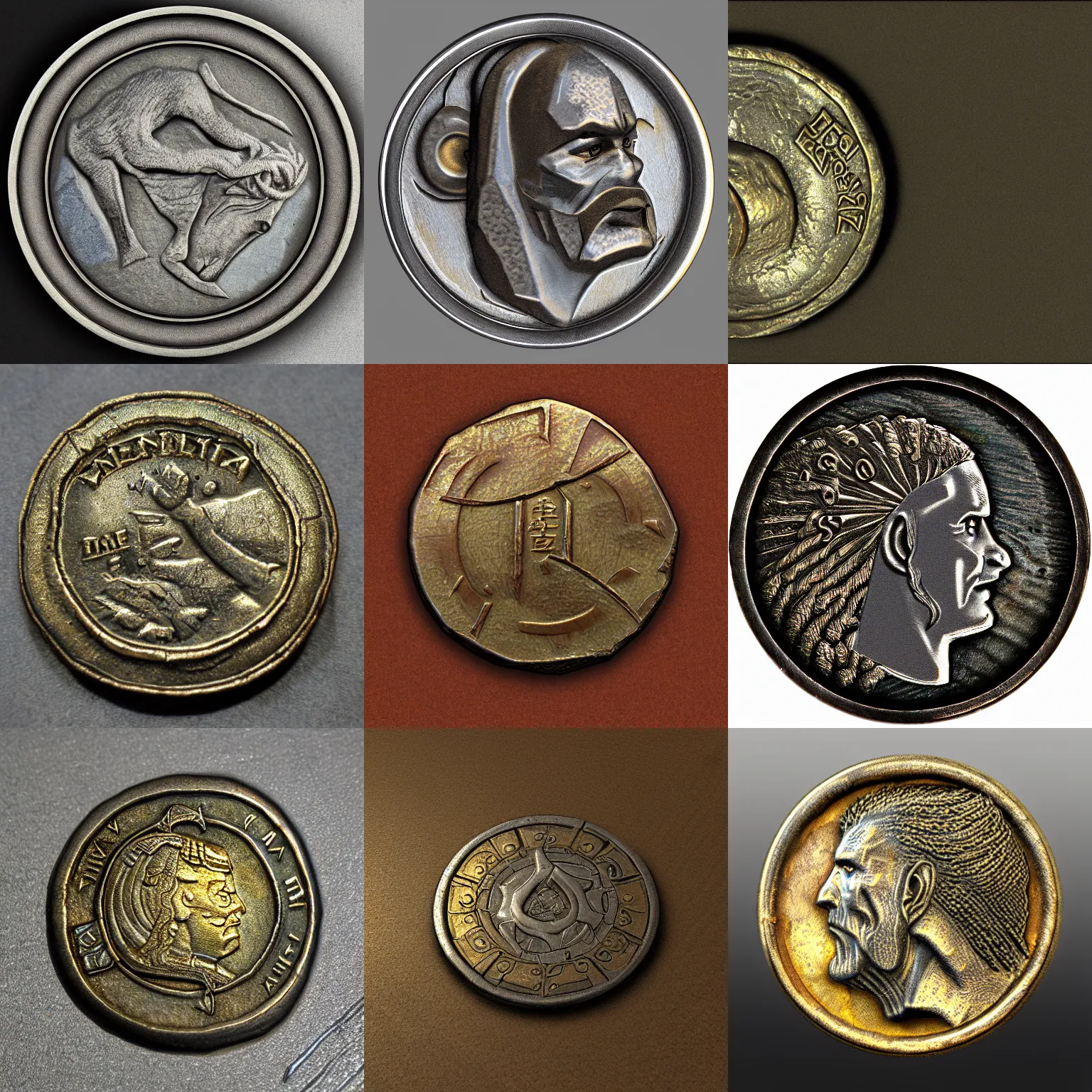 Prompt: a coin from Vvardenfell, ultra realistic, highly detailed, 4k quality photo