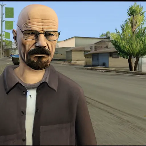 Prompt: walter white in gta san andreas