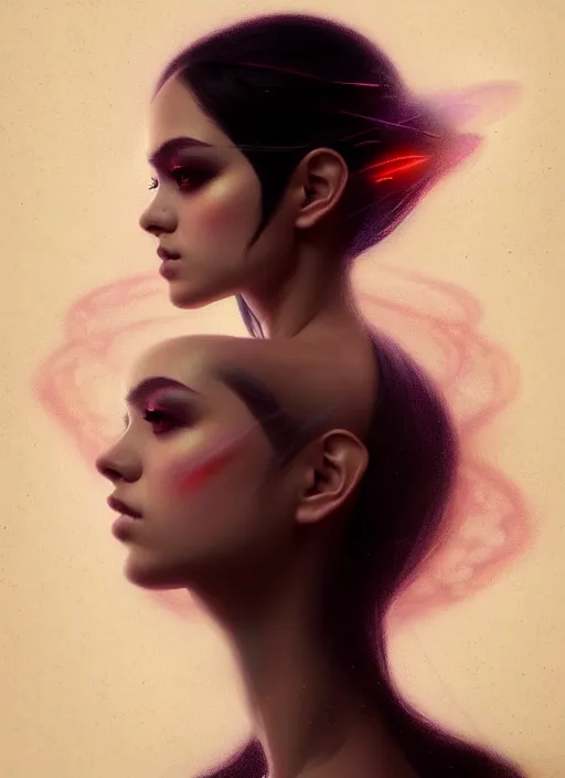 Prompt: portrait of fairy, latina, rule of thirds, haze, intricate, anime, symmetrical!!, makeup, loreal, maybelline, trending on artstation, art by greg rutkowski and rachel suggs, filmic, vsco, concept art, artstation, digital painting, cg society, elegant, model