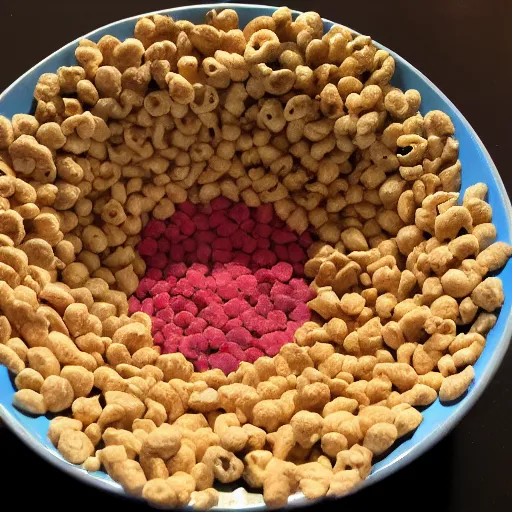 Image similar to surrealist bowl of cereal do not eat