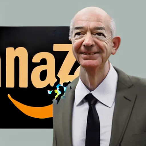 Image similar to photorealistic alfred e neumann as the owner of amazon.com
