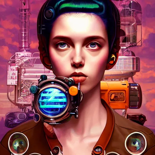 Image similar to Lofi BioPunk portrait callmekevin Pixar style by Tristan Eaton Stanley Artgerm and Tom Bagshaw