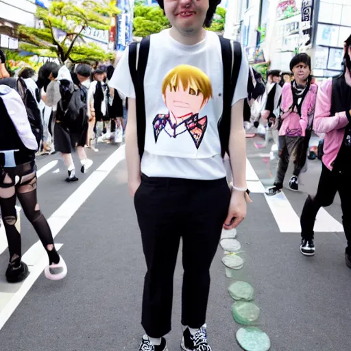 Image similar to kawaii martin shkreli at harajuku tokyo street fashion festival