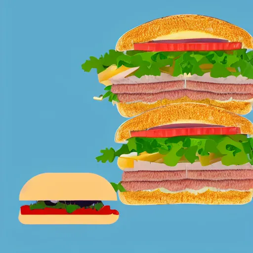 Image similar to medical diagram about a human eating a sandwich