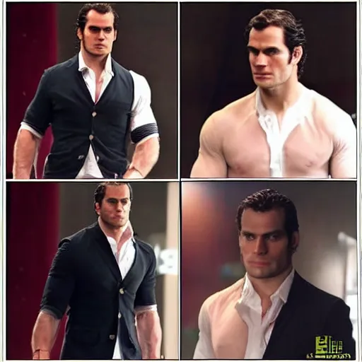 Prompt: Henry Cavill as a JoJo