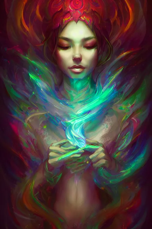 Prompt: The Ayahuasca Spirit, by Ross Tran