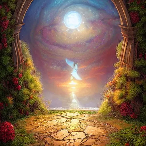 Image similar to Magic Gateway to Utopia Fantasy Art by John Stephans