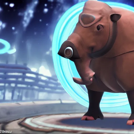 Image similar to A humanoid Tapir in Super Smash Brothers Ultimate, 4k HDR