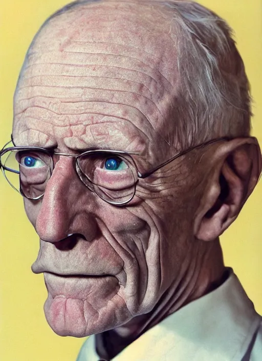 Image similar to 3 0 0 0 ( professor hubert j. farnsworth ), portrait photography feroflex photorealistic studio lighting ektachrome detailed intricate face details, ultradetails, beautiful face