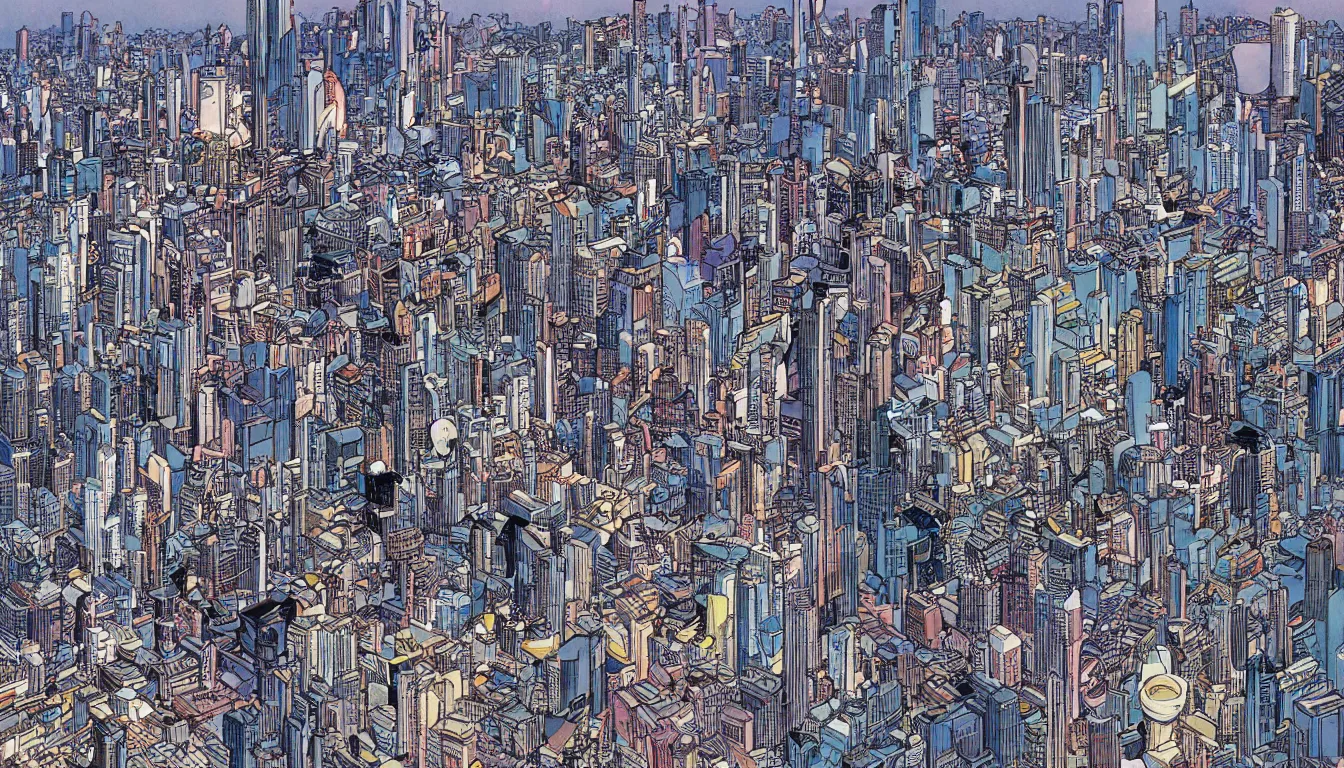 Image similar to tokyo by moebius