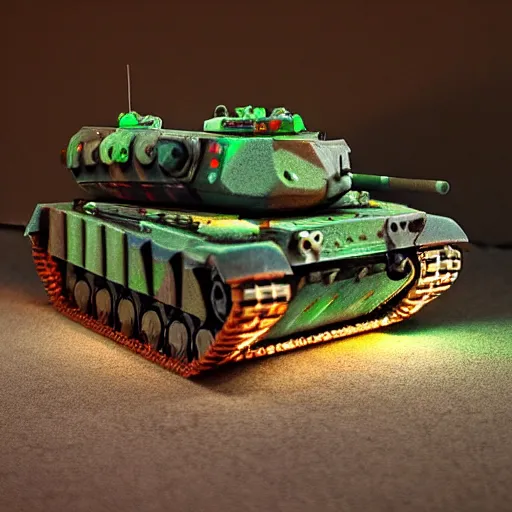 Prompt: M3 Lee tank with RGB LED lights