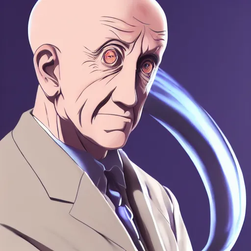 Image similar to portrait of mike ehrmantraut, anime fantasy illustration by tomoyuki yamasaki, kyoto studio, madhouse, ufotable, comixwave films, trending on artstation