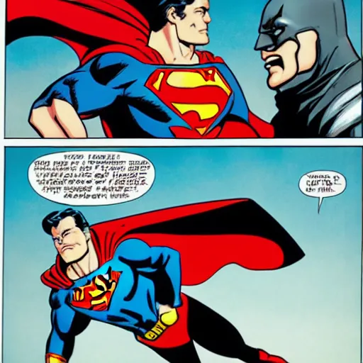Image similar to superman vs batman