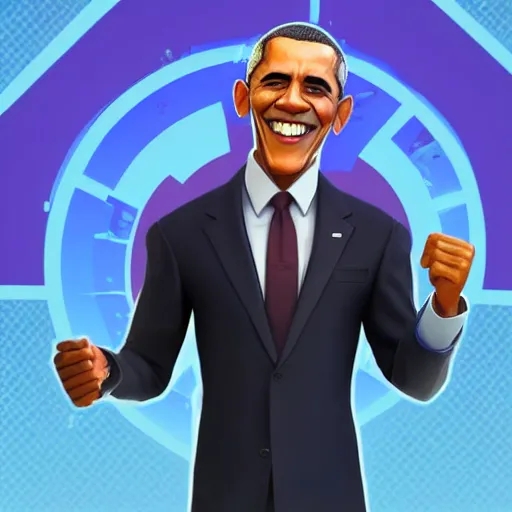 Prompt: barack Obama in fortnite