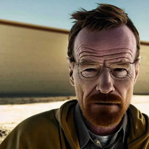 Image similar to Live Action Still of Bryan Cranston dressed as and playing Jesse Pinkman in Breaking Bad, real life, hyperrealistic, ultra realistic, realistic, highly detailed, epic, HD quality, 8k resolution, body and headshot, film still