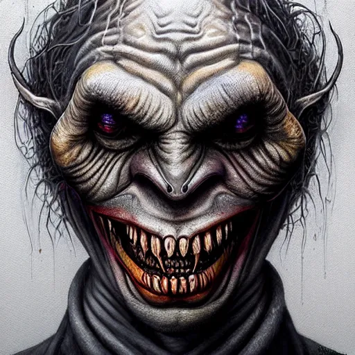 Image similar to giger spider portrait of joker by tomasz alen kopera and peter mohrbacher, unreal engine 5