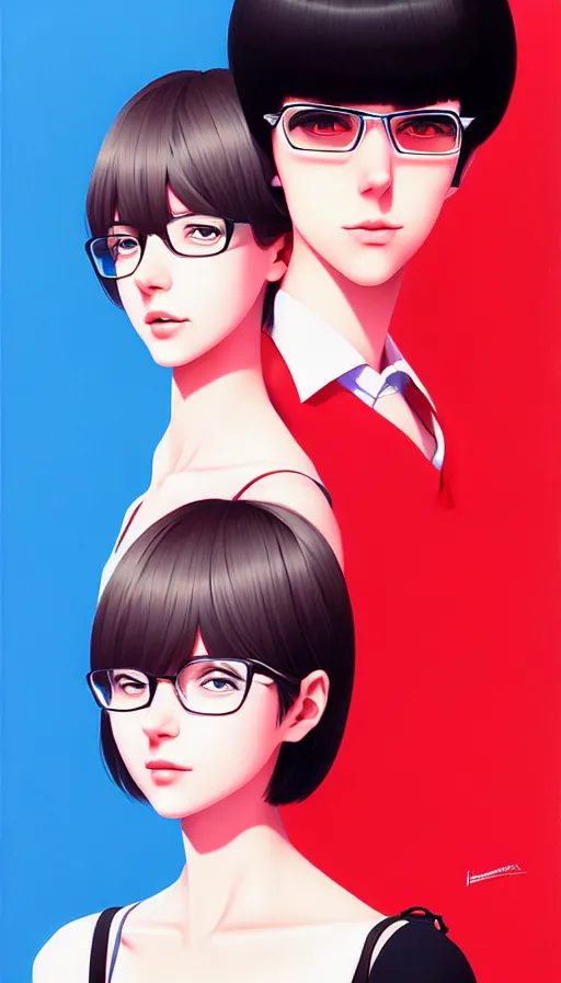 Image similar to the two complementary forces that make up all aspects and phenomena of life, by ilya kuvshinov
