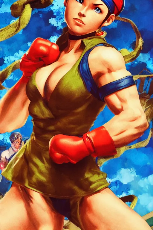 Prompt: Movie poster of Street Fighter, Cammy, by Rockin\'Jelly Bean, ilya repin, Highly Detailed, Dramatic, 8k, hd, high resolution print