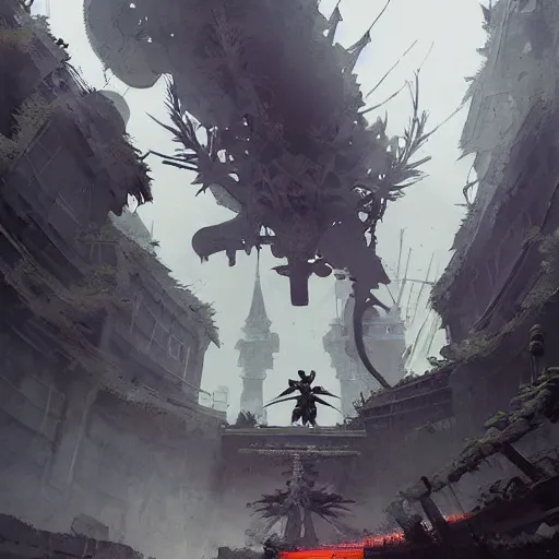 Image similar to asterix fighting obelisk in a street fighter game, dramatic pose, wearing japanese techwear, detailed symmetrical, intricate complexity, concept art, by ismail inceoglu dragan bibin hans thoma greg rutkowski alexandros pyromallis nekro rene maritte illustrated, perfect face, fine details, realistic shaded, fine - face, pretty face