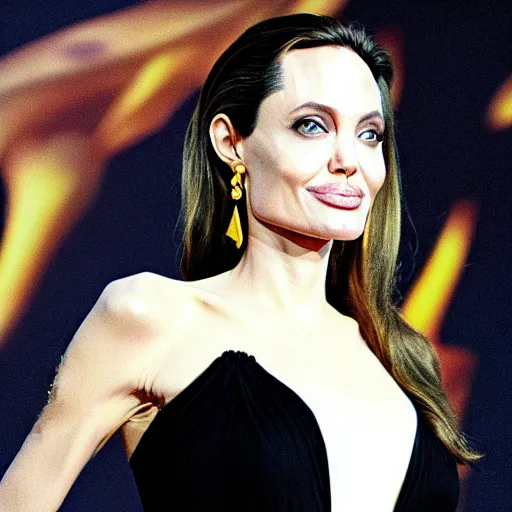 Image similar to angelina jolie as an orange