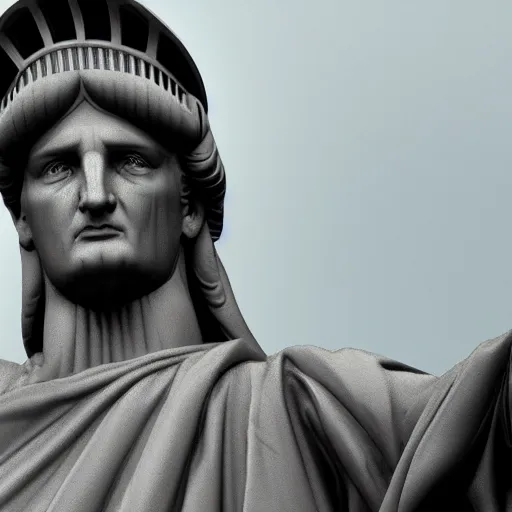 Prompt: statue of putin instead of Statue of Liberty, realistic, octane render, artstation