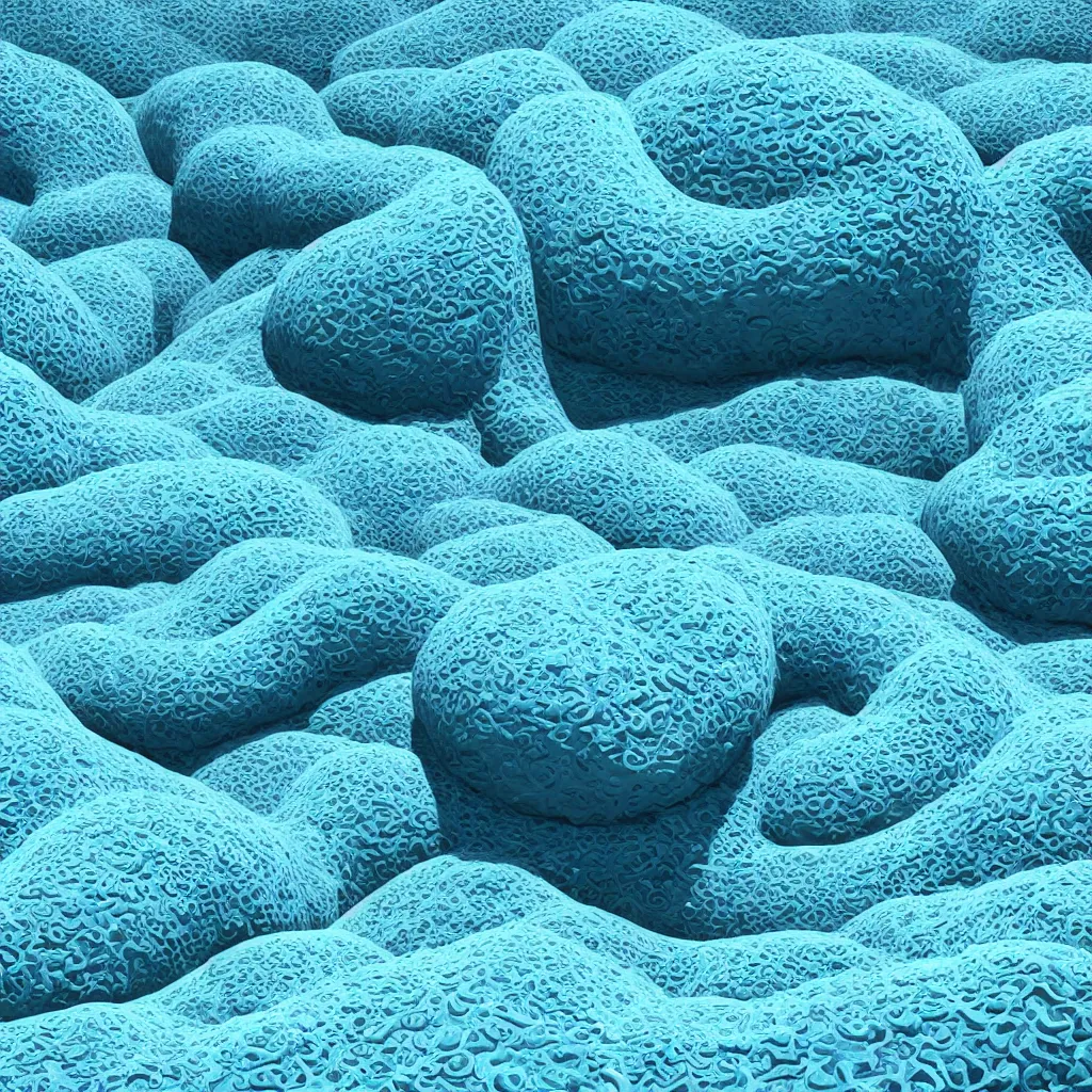Image similar to organic sofa made of blue tentacles goo in the water, on a white background, maximum natural texture, warm illumination, cinematic alien futuristic atmosphere, in low fog, magical digital, 8k resolution, golden ratio, best color graded, vray beautiful, ambient occlusion, subsurface scatter, radiosity, hyper-realistic render