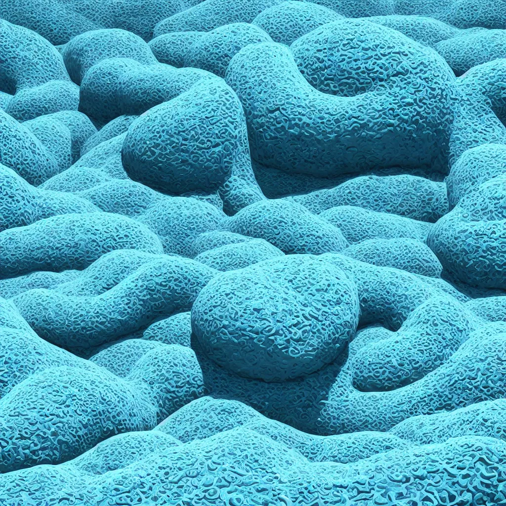 Prompt: organic sofa made of blue tentacles goo in the water, on a white background, maximum natural texture, warm illumination, cinematic alien futuristic atmosphere, in low fog, magical digital, 8k resolution, golden ratio, best color graded, vray beautiful, ambient occlusion, subsurface scatter, radiosity, hyper-realistic render