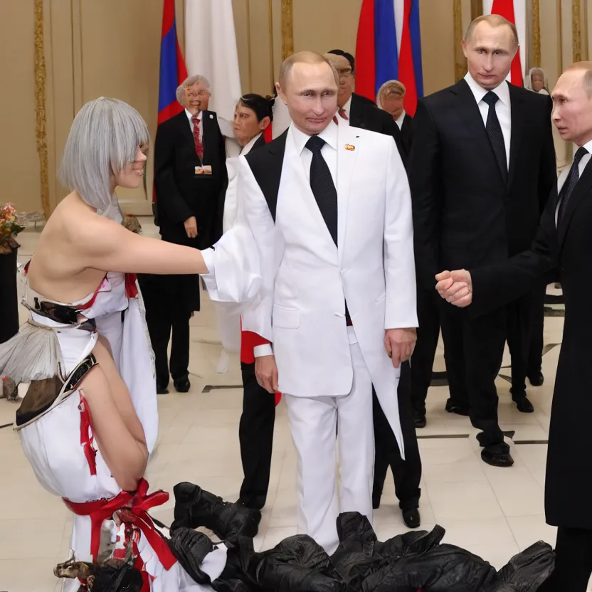 Image similar to vladimir putin meets ayanami rei