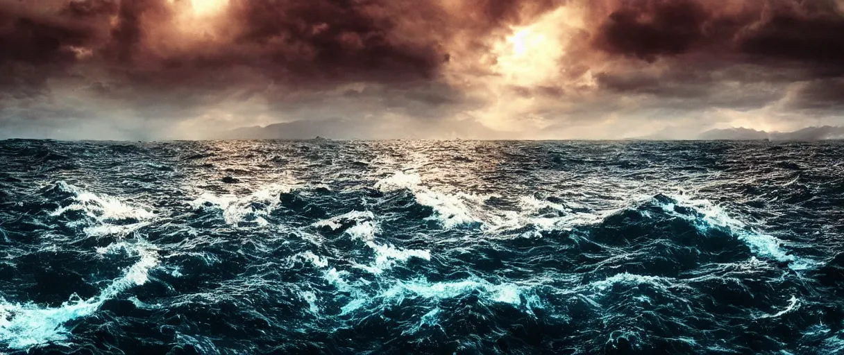 Image similar to ocean monster dramatic lighting cinematic extremely high detail foto realistic cinematic lighting post processed