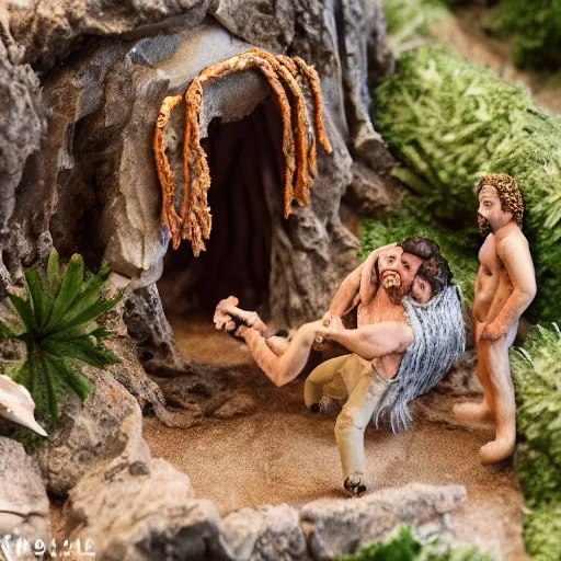 Prompt: caveman getting married in real life, intricate, highly detailed, detailed, hyper realistic, 4 k, 8 k uhd, realistic, great detail