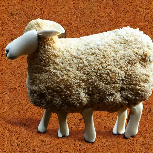 Prompt: a bread sheep