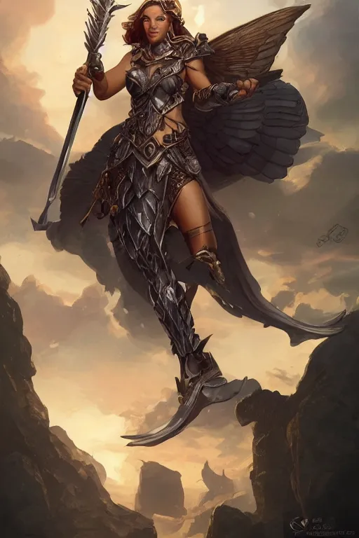 Image similar to amazon valkyrie athena, d & d, fantasy, portrait, highly detailed, headshot, digital painting, trending on artstation, concept art, sharp focus, illustration, art by artgerm and greg rutkowski and magali villeneuve