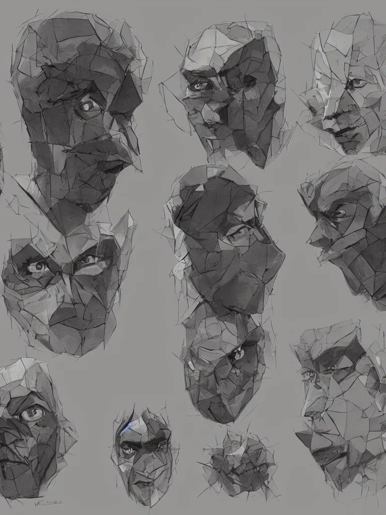 Image similar to fractured faces by disney concept artists, blunt borders, rule of thirds