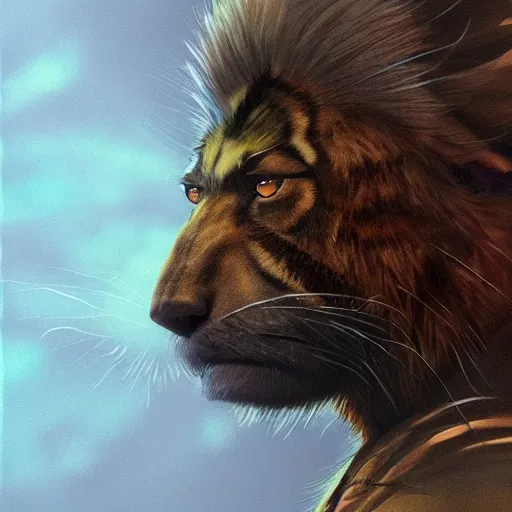 Image similar to extremely realistic portrait of a real life panter king with a very long fur and a wizard hat, fantasy, trending on artstation, heroic pose, highly detailed, profile picture, 8k