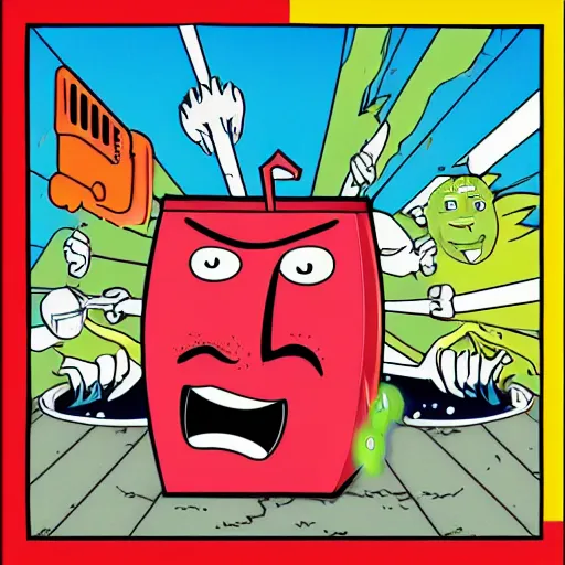 Prompt: aqua teen hunger force