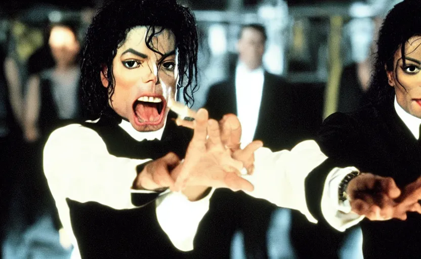 Image similar to michael jackson dancing with a neeble in men in black