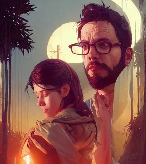 Image similar to highly detailed portrait in gta v, stephen bliss, unreal engine, fantasy art by greg rutkowski, loish, rhads, ferdinand knab, makoto shinkai and lois van baarle, ilya kuvshinov, rossdraws, tom bagshaw, global illumination, radiant light, detailed and intricate environment