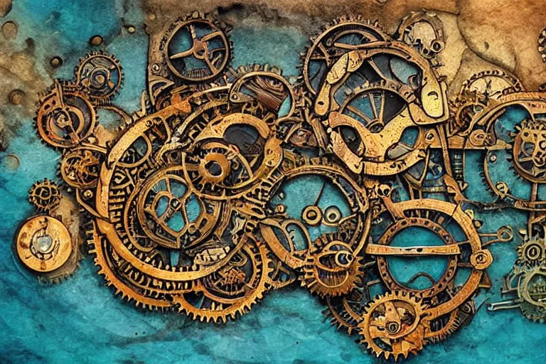 Image similar to steampunk ocean