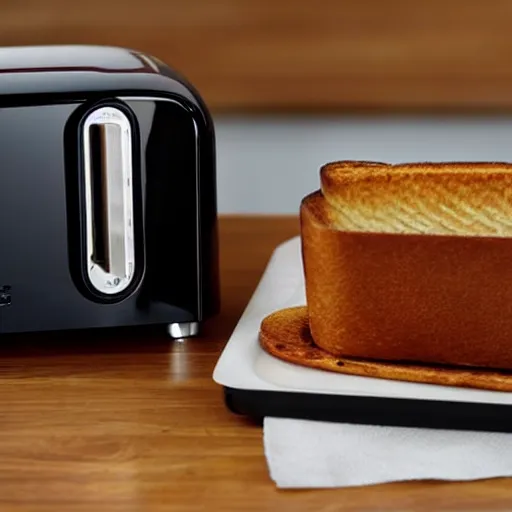 Image similar to a toaster made of toast