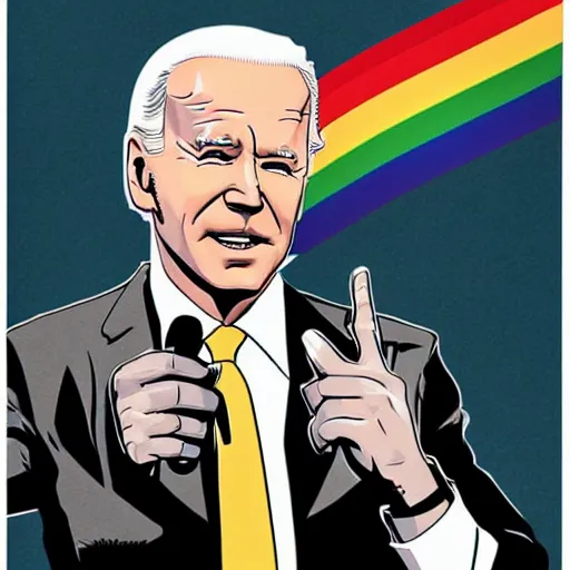 Image similar to biden lgbt poster in style of nazi propaganda