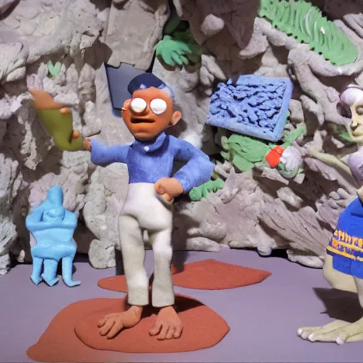 Prompt: The 4th dimension as claymation