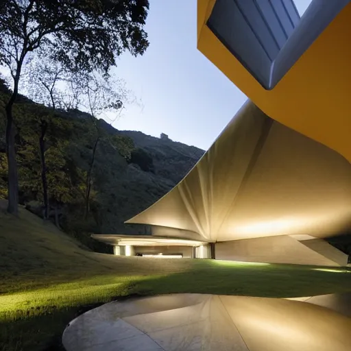 Image similar to house designed by zaha hadid