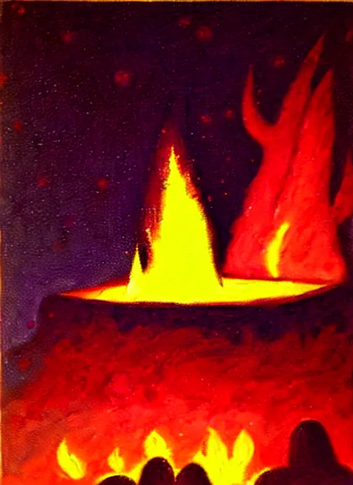 Image similar to camp fire by paul lehr