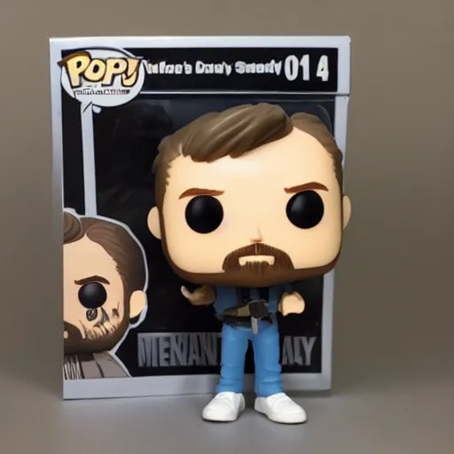 Prompt: leonard shelby from memento as funko pop