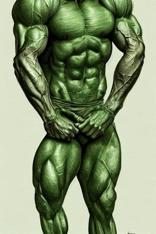 Image similar to muscular luigi wearing a green jumpsuit by ilya kuvshinov, bodybuilder ernest khalimov, super mario bros symmetrical face concept art, hyper realistic, intricate, elegent, highly detailed, digital painting, concept art, smooth, sharp, focus, illustration, art by artgerm and greg rutkowski and alphonse mucha, artstation