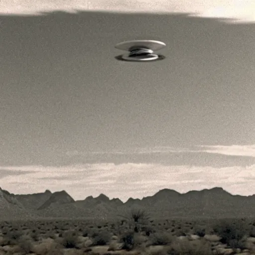 Prompt: ufos over the sonoran desert, super 8 camera footage