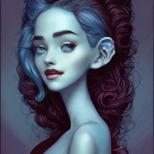 Prompt: Lofi portrait while sleeping, Pixar style by Joe Fenton and Stanley Artgerm and Tom Bagshaw and Tim Burton