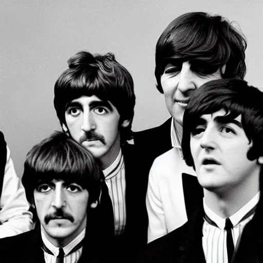 Prompt: the beatles are aliens