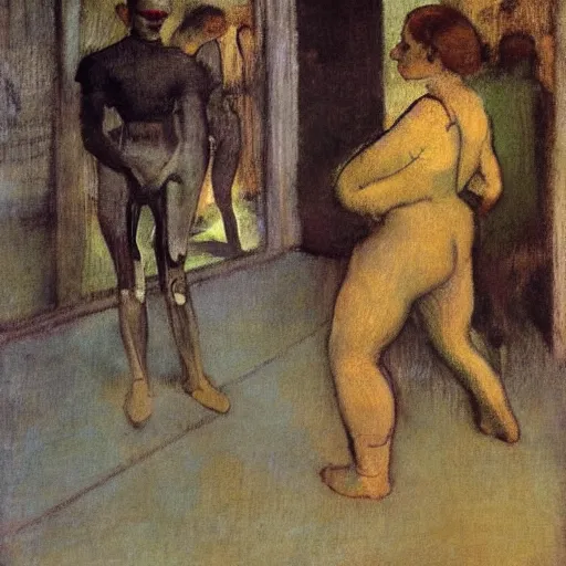Prompt: cyborgs by degas