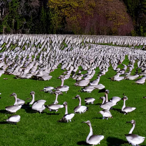 Image similar to several hundred geese